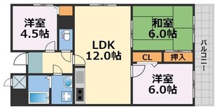 ドエル北堀江の物件間取画像